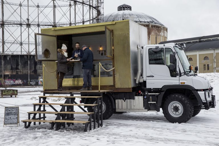 Unimog as a food truck in and around Finland