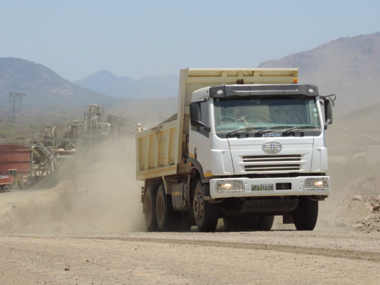 Rough and tough operation, FAW tippers are up to the task