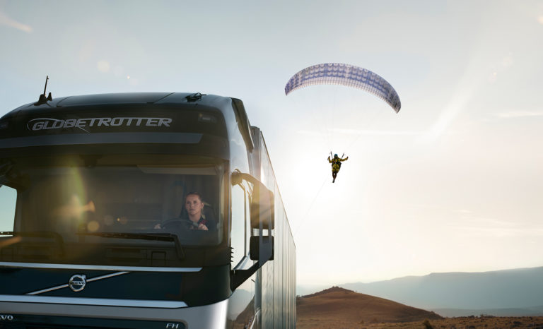 ‘The Flying Passenger’ the world’s first stunt featuring a truck and a paraglider