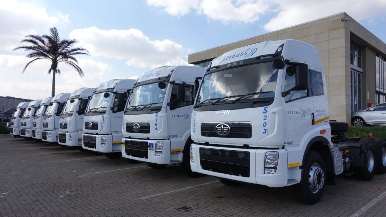 Strauss Logistics takes delivery of 44 FAW truck tractors